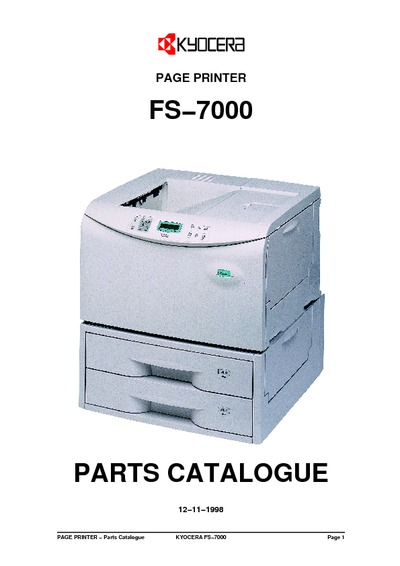 Kyocera FS-7000 Parts Manual