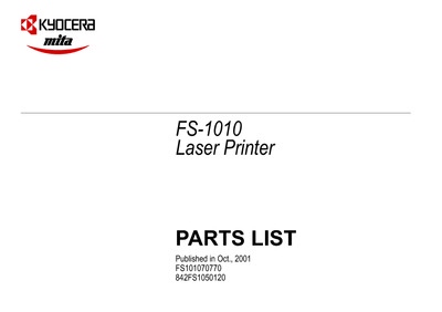 Kyocera FS-1010 Parts Manual