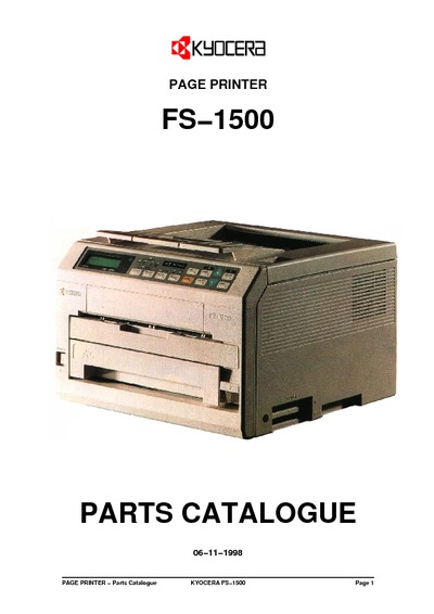 Kyocera FS-1500 Parts Manual