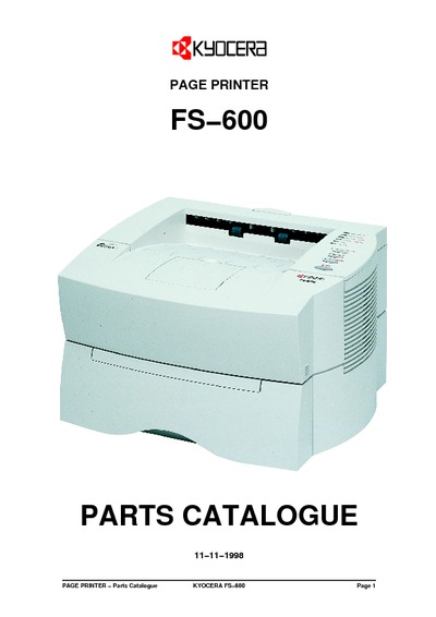 Kyocera FS-600 Parts Manual