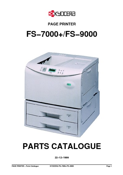 Kyocera FS-9000 Parts Manual