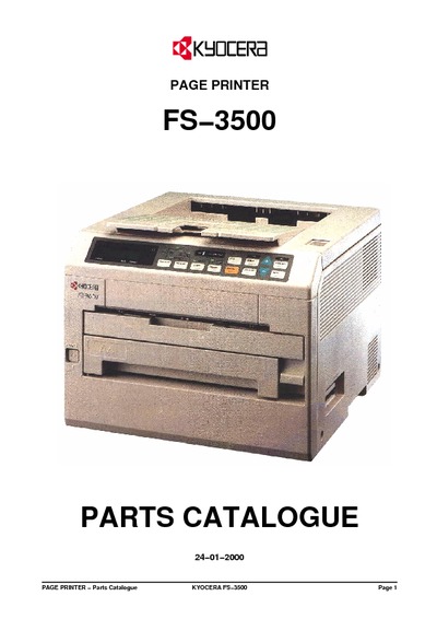 Kyocera FS-3500 Parts Manual