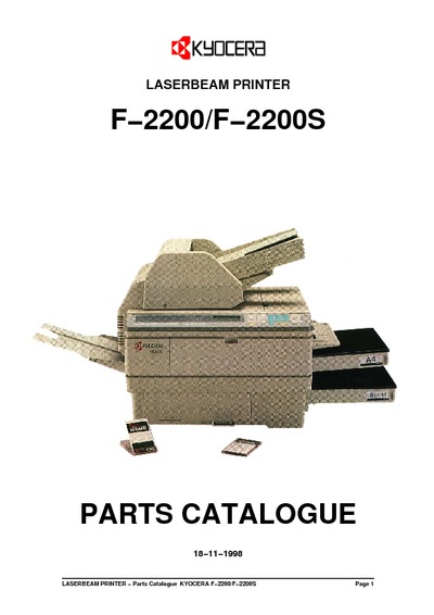 Kyocera F-2200s Parts Manual