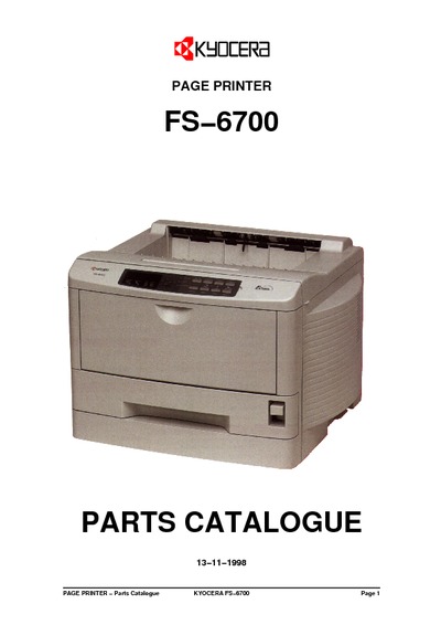 Kyocera FS-6700 Parts Manual