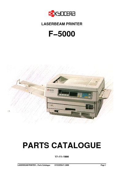 Kyocera F-5000 Parts Manual