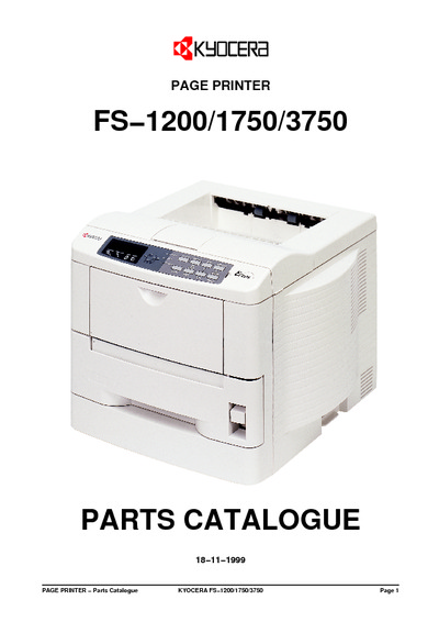 Kyocera FS-1200 Parts Manual