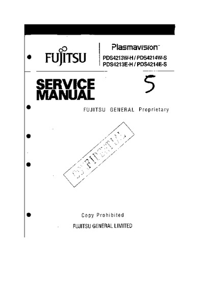 Fujitsu PDS4213 Plasma