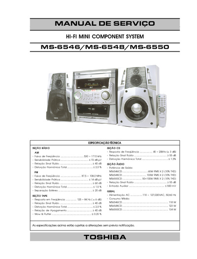 Toshiba MS-6546 MS-6548 MS-6550 MS-6613