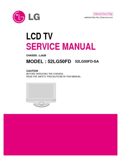 LG 52LG50FD, Chassis LJ82B - LCD