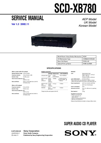 Sony SCD-XB780