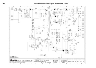 Power Board Schematic Diagram (170S6 190S6) - Delta