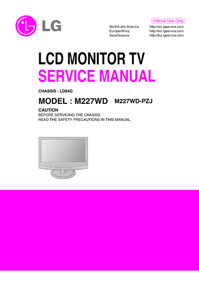 TV LCD LG M197WD LD84G