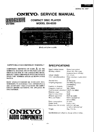 Onkyo DX-6550