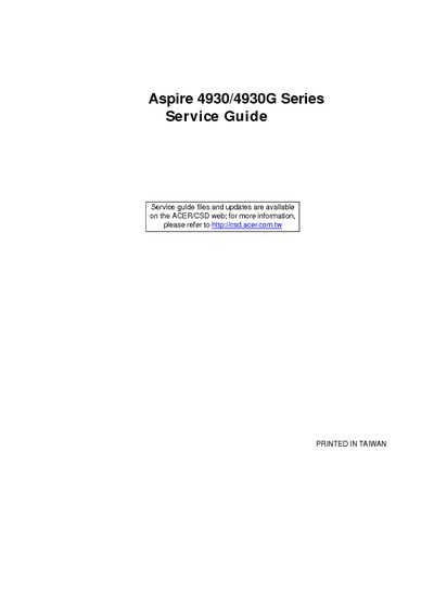 Acer Aspire -4930-4930G-Series