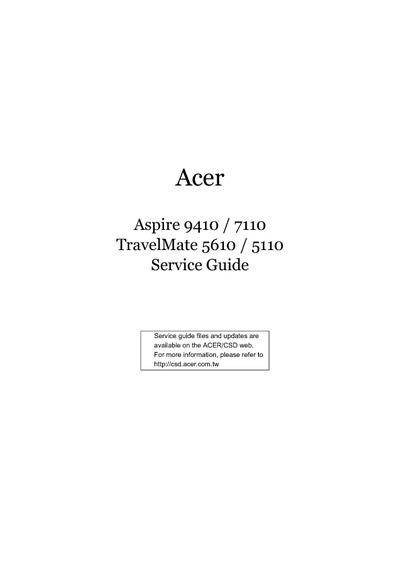Acer Aspire AS9410 7110 TM5610 5110