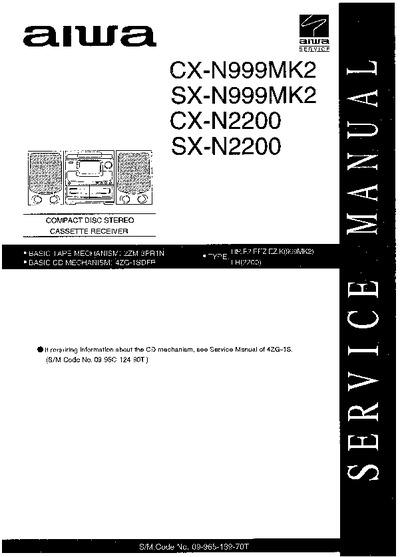 AIWA Schematics CX-N2200 LH