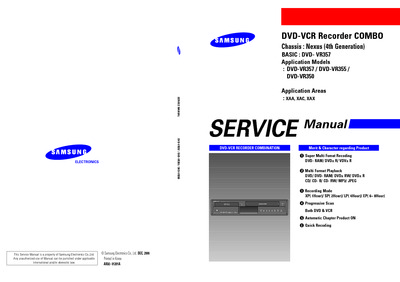 SAMSUNG DVD-VR357 / DVD-VR355 / DVD-VR350