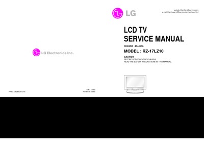 LG RZ-17LZ10, Chassis: ML027A LCD