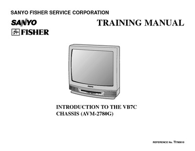 Sanyo AVM2780G TV Training Manual