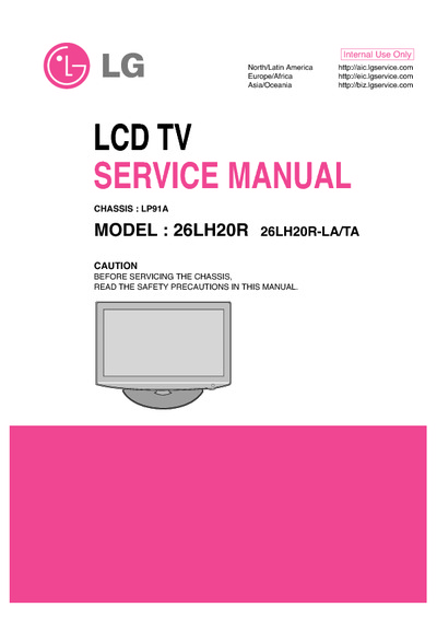 LG 26LH20R-LA/TA, Chassis:LP91A LCD