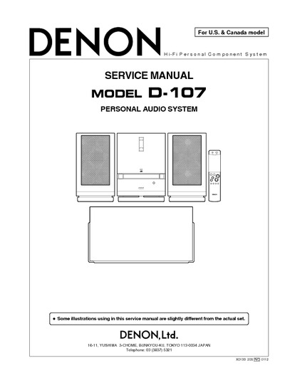 Denon D-107 SM audio