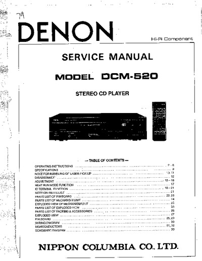 Denon DCM-520 audio