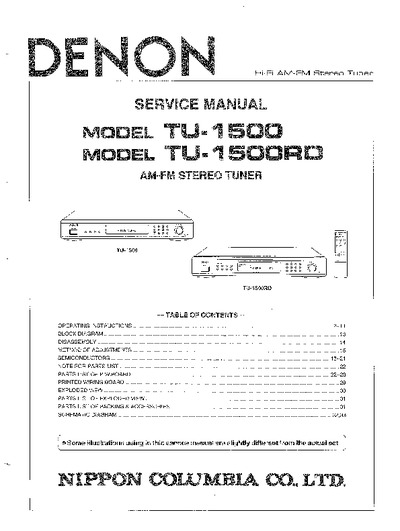 Denon TU-1500 SM audio
