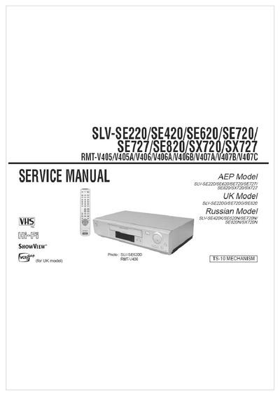 Sony SLV-SE220/420/620/720/727/820 SX720/727