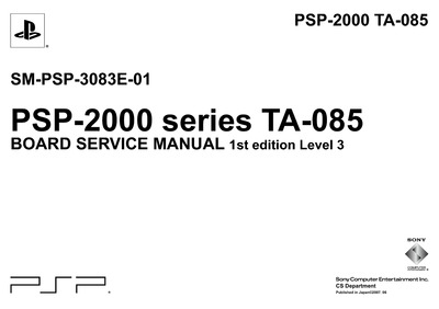 PLAYSTATION PSP-2000 séries TA-O85