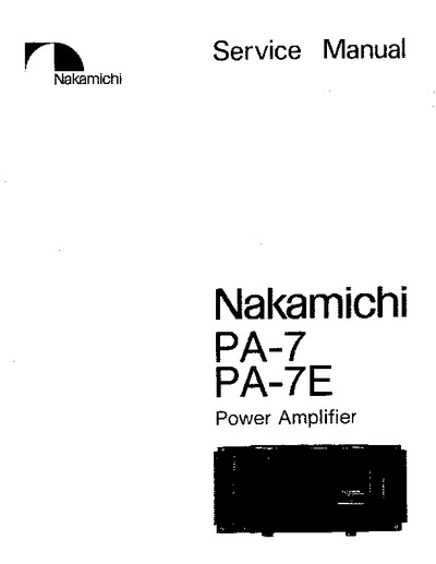 Nakamichi PA-7  PA-7E