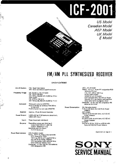 Sony ICF-2001