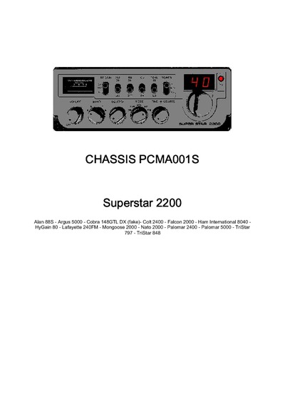 SuperStar 2200, chassis PCMA001S - Radio Transceiver