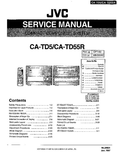 JVC CA-TD5, CA-TD55R - Compact Component System