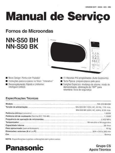 Panasonic NN-S50BH/BK (Microondas)