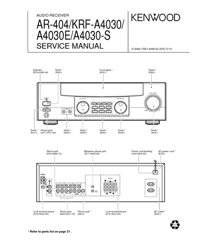 KENWOOD AR-404/KRF-A4030 - AUDIO RECEIVER