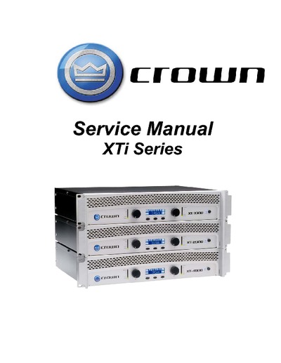 Crown XTi Series XTi1000, XTi2000, Xti4000