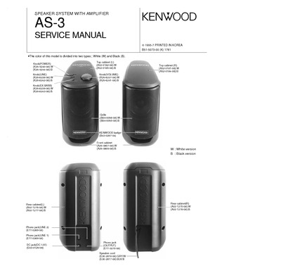 SPEAKER SYSTEM WITH AMPLIFIER KENWOOD AS3