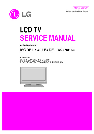LCD TV LG  42LB7DF,42LB7DF-SB chassis:LJ81A