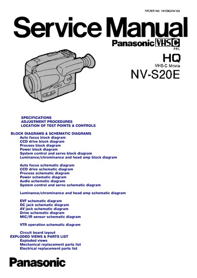 PANASONIC JVC NV-S220E CAMCORDER