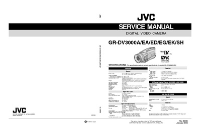 JVC GR-DV3000 A/EA/ED/EG/EK/SH DIGITAL VIDEO CAMERA