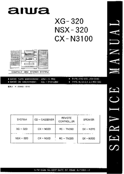 AIWA CX-N320LH(NSX-320)