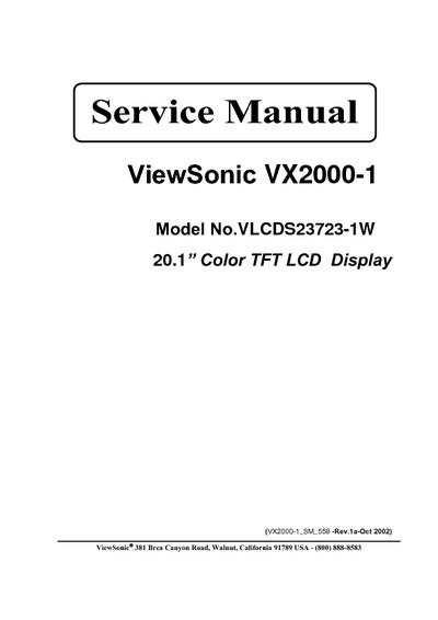ViewSonic, VLCDS23723-1w, chasis VX2000-1