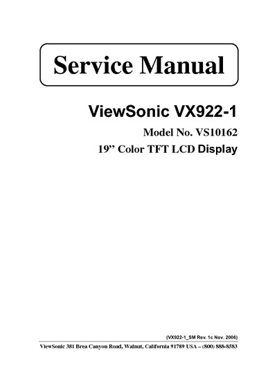 Viewsonic VS10162, chasis VX922-1