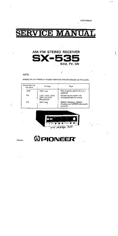 Pioneer sx535