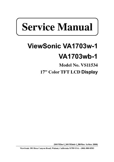 Viewsonic VA1703W-1