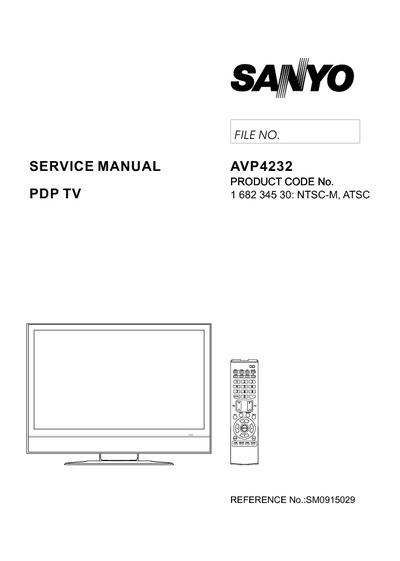 Sanyo AVP4232 -PDP  NTSC-M, ATSC