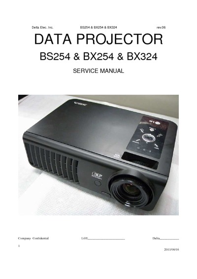LG BS254, BX254, BX324 Data Projector