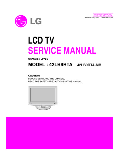 LG 42LB9RTA  LCD chassis:LP7BB