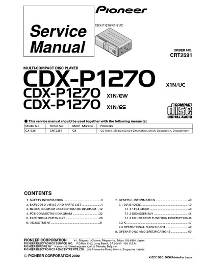 Pioneer CDX-P1270