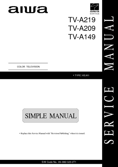AIWA TV-A149, TV-A209, TV-A219